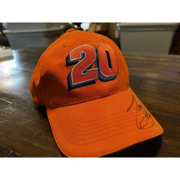 Tony Stewart Autographed Hat Cap Orange #20 Racing Nascar - Picture 7 of 7